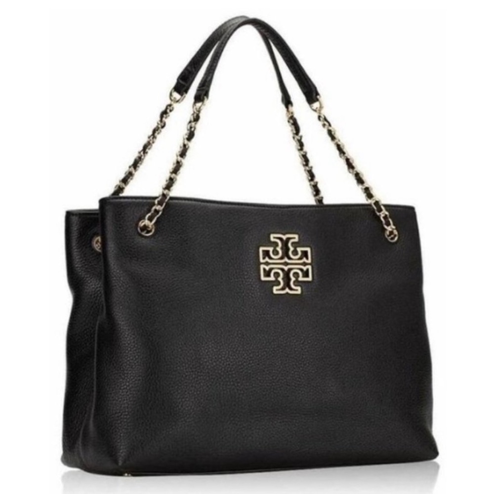 Tory Burch Triple Compartment Black Leather Purse - Picture 2 of 15